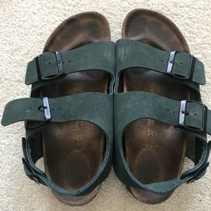 Green Birkenstock sandals lightly used!